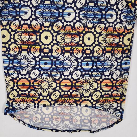 LuLaRoe Shirt Womens Small Multicolor Geometric Hi Low Hem Pullover Tunic Top - Picture 3 of 6